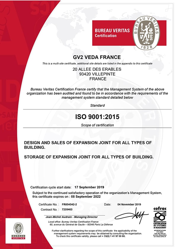 FAX 00000 ISO 9001 : 2015 certification